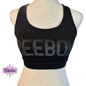 𝅺reebok Racer Back Block Sports Bra Women’s Size‎ S